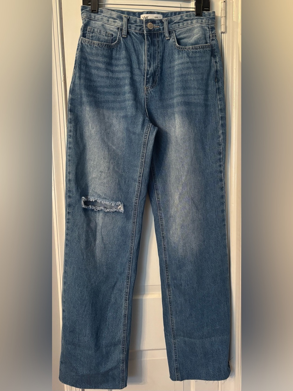 Women's YMI Dixie Fit Denim Collection Distressed Blue Jeans size 7/28